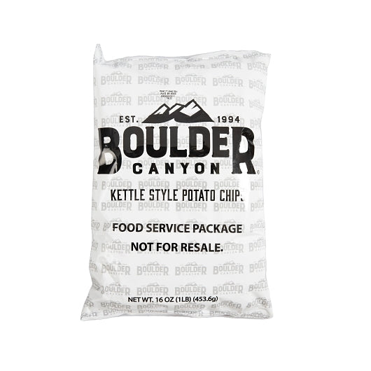 Boulder Canyon Kettle Chips Natural Flavor, 8 x 16 oz Case - Snacks