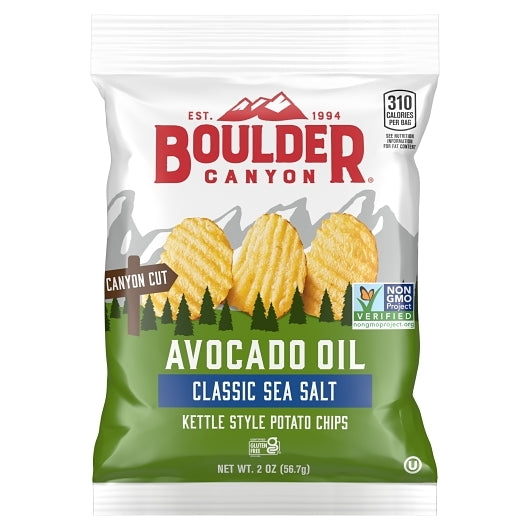 Boulder Canyon Avocado Oil Kettle Cooked Chips, 16 x 2 oz Case - Snacks - image 2