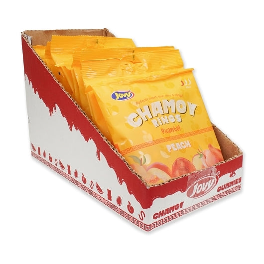Jovy Chamoy Gummy Peach Rings, 1 x 8 each Case - Candy & Confections