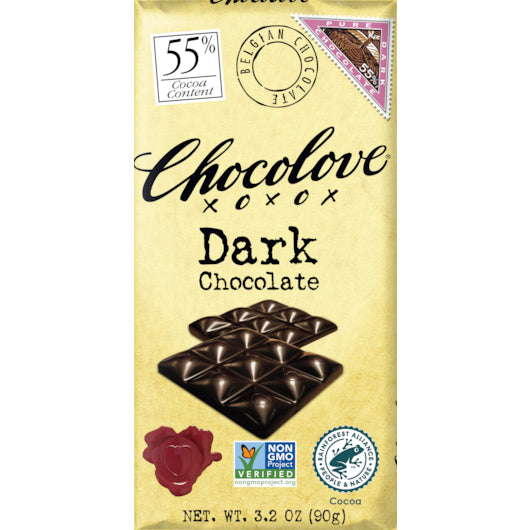 Chocolove Dark Chocolate Bar, 12 x 12 x 3.2 oz Case - Candy & Confections