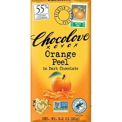 Chocolove Orange Peel Dark Chocolate Bar, 12 x 12 x 3.2 oz Case - DOT product image 6