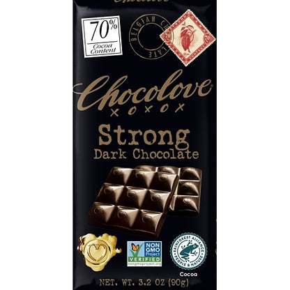 Chocolove Strong Dark Chocolate, 12 x 12 x 3.2 oz Case - DOT product image 6