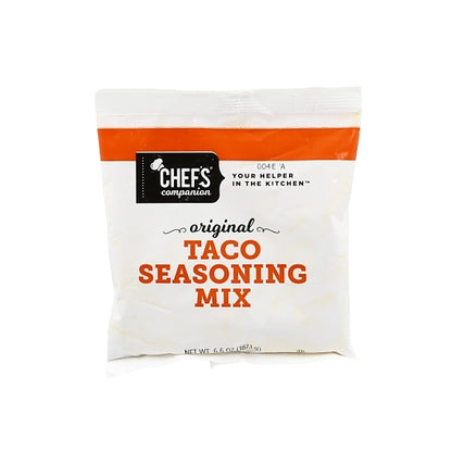 Chefs Companion Taco Seasoning Pouch, 6 x 6.6 oz Case - Spices Seasonings