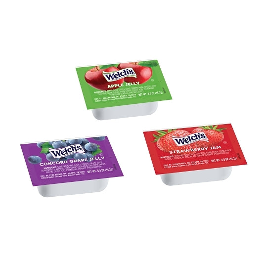 Welch's Apple, Grape & Strawberry Jelly/Jam Assortment Cups, 200 x 0.5 oz Case - Condiments & Sauces - image 2