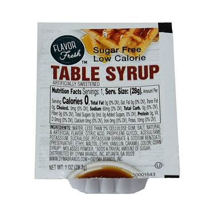 Flavor Fresh Low Calorie Maple Flavored Syrup Cup Single Serve, 100 x 1 oz Case - DOT product image 2