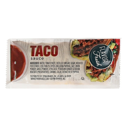 Flavor Fresh Taco Sauce Pouch, 200 x 200 x 9 GR Case - Condiments & Sauces