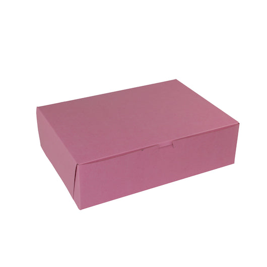 Boxit 14 Inch X 10 Inch X 4 Inch Strawberry Pink 1 Piece Bakery Cornerlock Box, 1 x 100 x 1 each Case - Food Containers