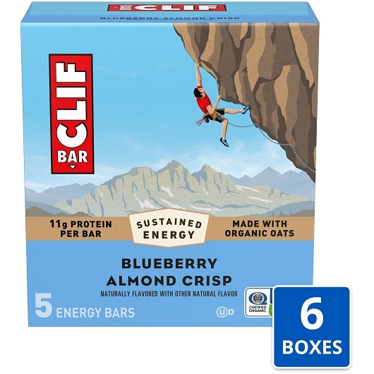 Clif Bar Blueberry Almond Crisp Energy Bar, 6 x 5 x 2.4 oz Case - Nuts & Seeds