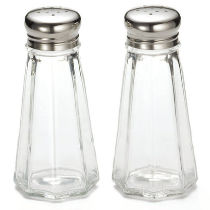 Tablecraft 3 Ounce Square Salt and Pepper Stainless Steel Top Glass Shaker, 1 x 24 each Case - DOT product image 8