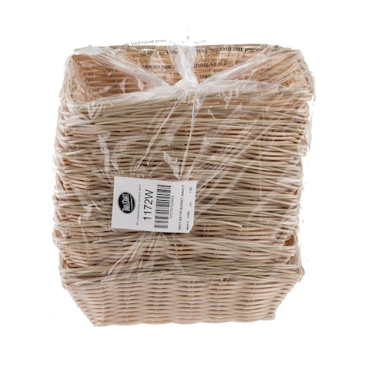 Tablecraft 9 Inch X 6 Inch X 2.5 Inch Rectangle Natural Basket, 1 x 12 each Case - GS1 closed shipping case image