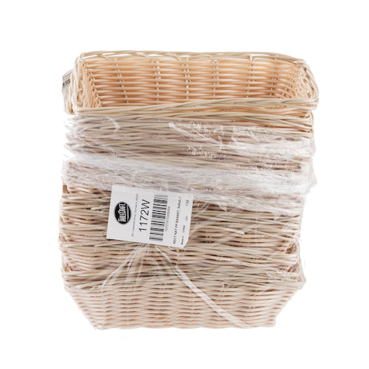 Tablecraft 9 Inch X 6 Inch X 2.5 Inch Rectangle Natural Basket, 1 x 12 each Case - GS1 open-case image