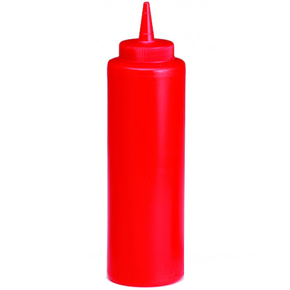 Tablecraft 12 Ounce Red Dispenser Squeeze Bottle, 1 x 12 each Case - DOT product image 6