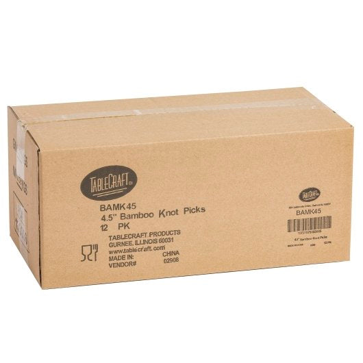Tablecraft 4.5 Knot Bamboo Pick, 12 x 100 each Case - DOT product image 8