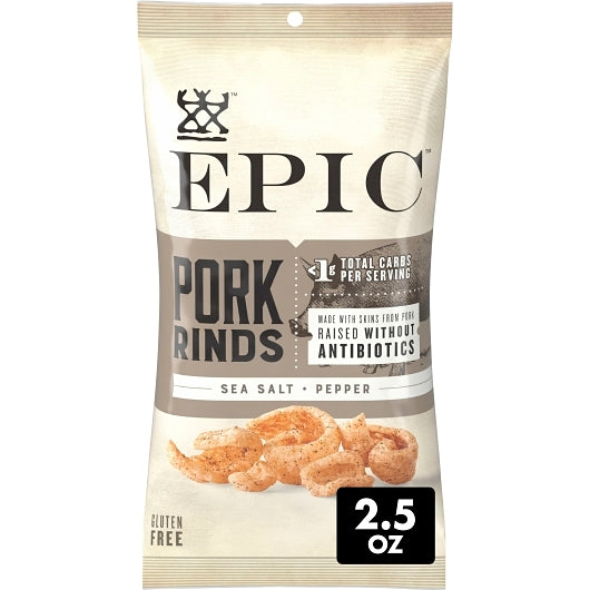 Annie's Naturals Pork Sea Salt Pepper Pork Rind, 12 x 2.5 oz Case - DOT product image 2