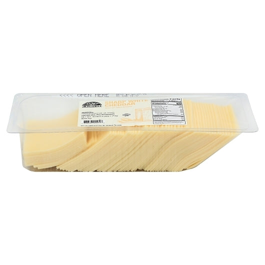 Roth Kase Sharp Slice on Slice Sharp White Cheddar Slices, 4 x 2.5 lb Case - Cheese & Dairy