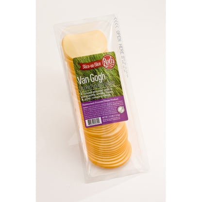 Roth Slice-on-Slice Smoked Gouda Flavored Slice, 4 x 2.5 lb Case - Cheese & Dairy