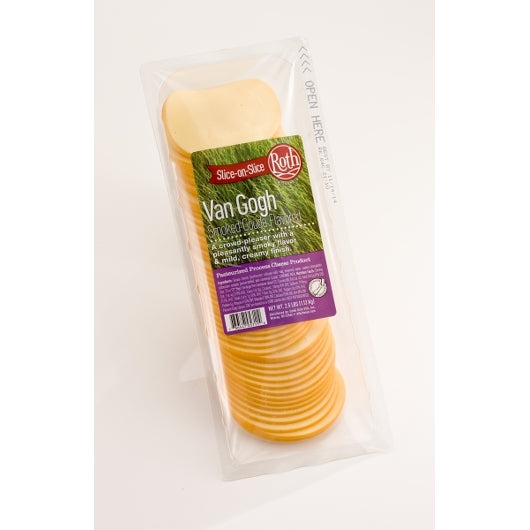 Roth Slice-on-Slice Smoked Gouda Flavored Slice, 4 x 2.5 lb Case - Cheese & Dairy