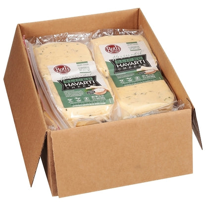 Roth Havarti Horseradish & Chive Slice, 8 x 1.5 lb Case - DOT product image 3