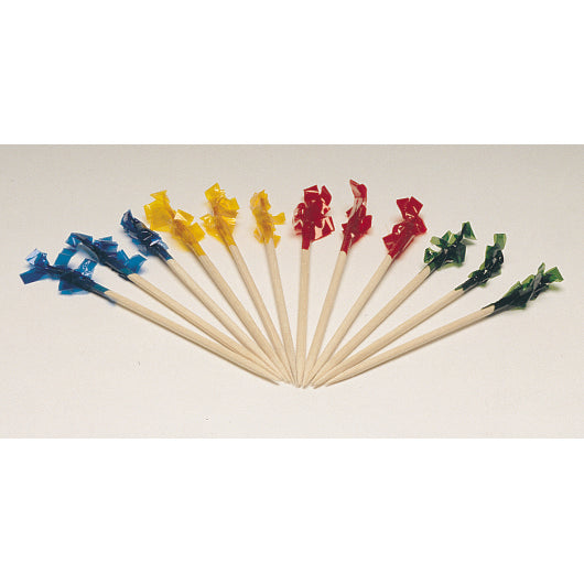 Goldmax 2.75 Inch Wooden Regular Frills Pick, 10 x 1000 ct Case - Disposable Gloves