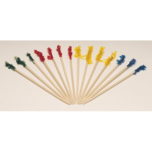 Goldmax Pick Wooden Club Frills, 10 x 1000 each Case - Toothpicks & Skewers