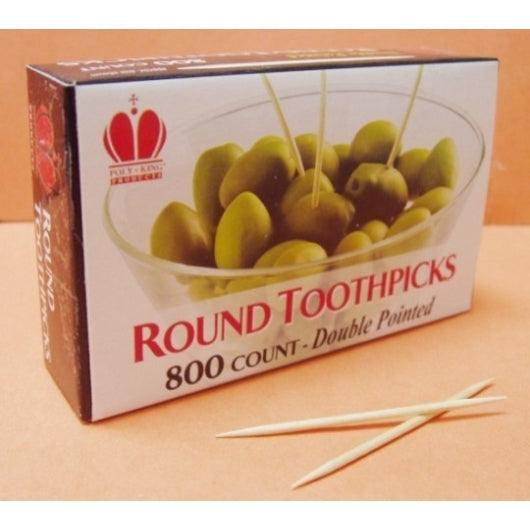 Goldmax Double Pointed Routh Toothpicks, 24 x 800 each Case - Disposable Gloves