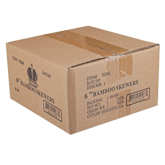 Bamboo Skewer 6 Inch Bamboo Skewers, 12 x 1600 each Case - DOT product image 2