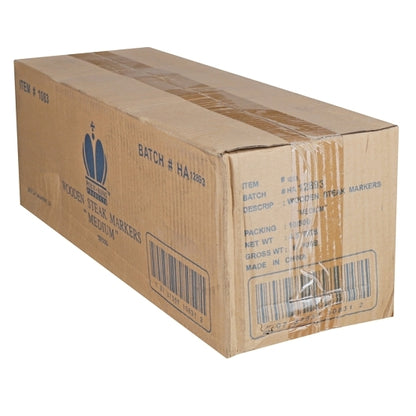 Wooden Steak Markers Medium Steak Wooden Marker, 10 x 500 each Case - GS1 closed shipping case image