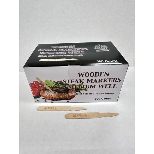Goldmax Medium Well Steak Wooden Marker, 10 x 500 each Case - Disposable Gloves