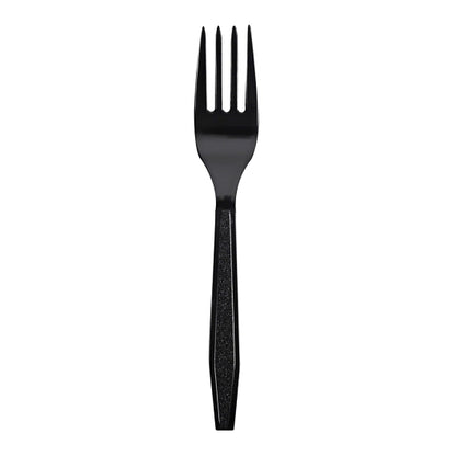 Goldmax Cutlery Heavy Weight Black Fork, 10 x 100 each Case - Disposable Gloves