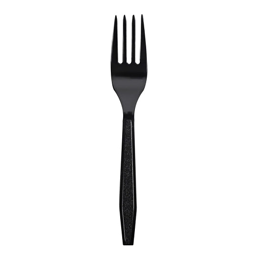 Goldmax Cutlery Heavy Weight Black Fork, 10 x 100 each Case - Disposable Gloves