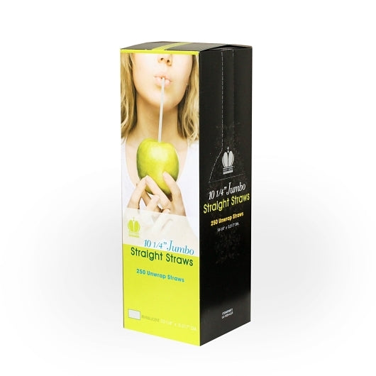 Goldmax Unwrapped 10.25 Inch Jumbo Translucent Straw, 10 x 250 each Case - Disposable Gloves
