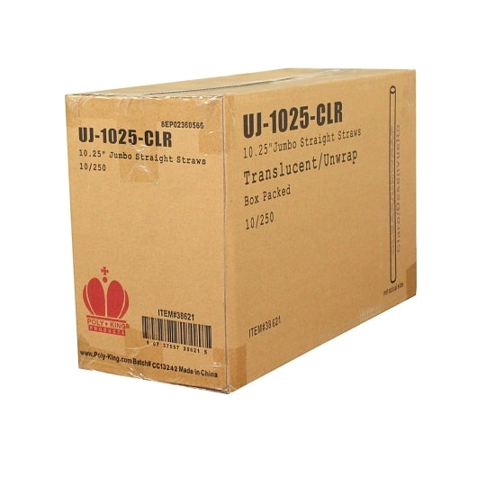 Goldmax Unwrapped 10.25 Inch Jumbo Translucent Straw, 10 x 250 each Case - DOT product image 3