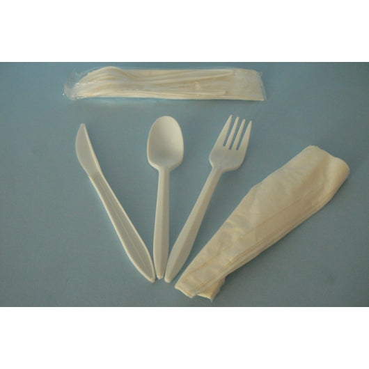 Goldmax Kit Knife Fork Teaspoon Napkin, 1 x 250 each Case - Disposable Gloves