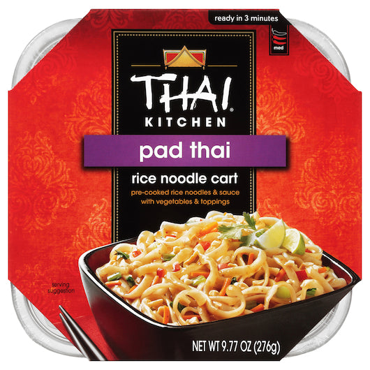 Thai Kitchen Pad Thai Rice Noodle Cart, 6 x 9.77 oz Case - Front/center packaged product image