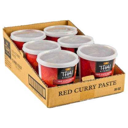 Thai Kitchen Red Curry Paste, 6 x 35 oz Case - GS1 open-case image