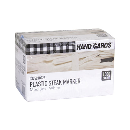 Handgards White Medium Plastic Steak Marker, 2 x 1000 x 1000 each Case - DOT product image 2