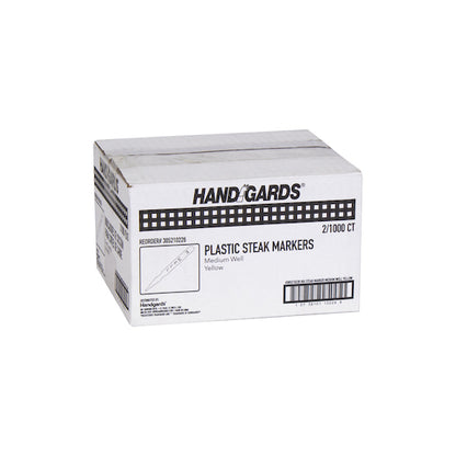 Handgards Yellow Medium Well Plastic Steak Marker, 2 x 1000 x 1000 each Case - DOT product image 3