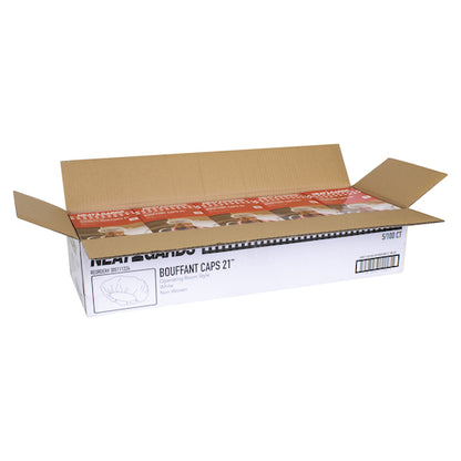 Neatgards 21 Inch Paper White Pleated Bouffant Cap, 5 x 100 x 100 each Case - Health & Personal Care
