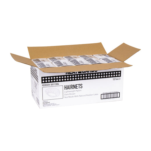Neatgards Nylon Dark Brown Large Light Weight Hairnet, 10 x 144 x 144 each Case - DOT product image 5