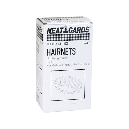 Neatgards Handgards Nylon Black Large Light Weight Hairnet, 10 x 144 x 144 each Case - DOT product image 2
