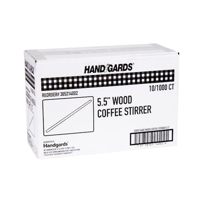 Handgards 5.5 Inch Wood Coffee Wood Stirrer, 10 x 1000 x 1000 each Case - DOT product image 3