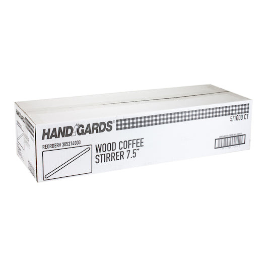 Handgards 7.5 Inch Wood Coffee Stirrer, 5 x 1000 x 1000 each Case - DOT product image 4