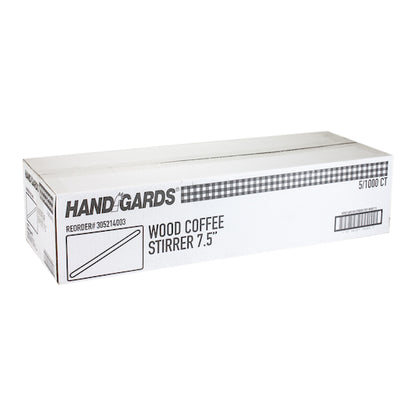 Handgards 7.5 Inch Wood Coffee Stirrer, 5 x 1000 x 1000 each Case - DOT product image 4