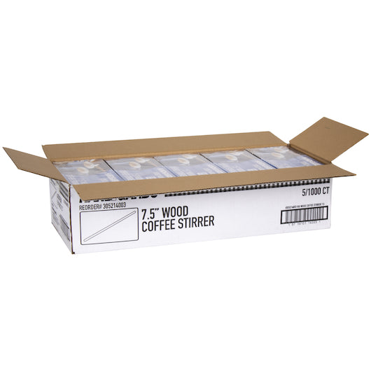 Handgards 7.5 Inch Wood Coffee Stirrer, 5 x 1000 x 1000 each Case - DOT product image 3
