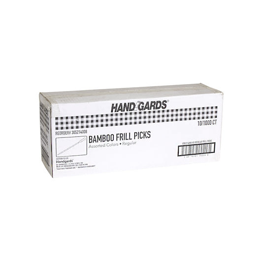Handgards 3 Inch Frill Wood Pick, 10 x 1000 x 1000 each Case - DOT product image 4