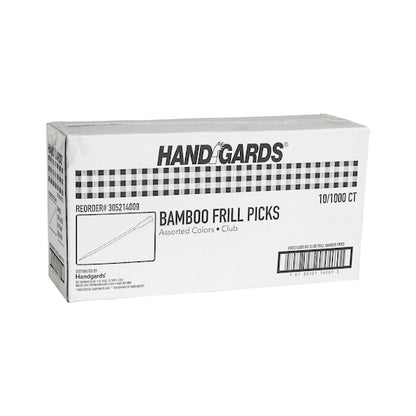 Handgards 4 Inch Frill Wood Pick, 10 x 1000 x 1000 each Case - DOT product image 3