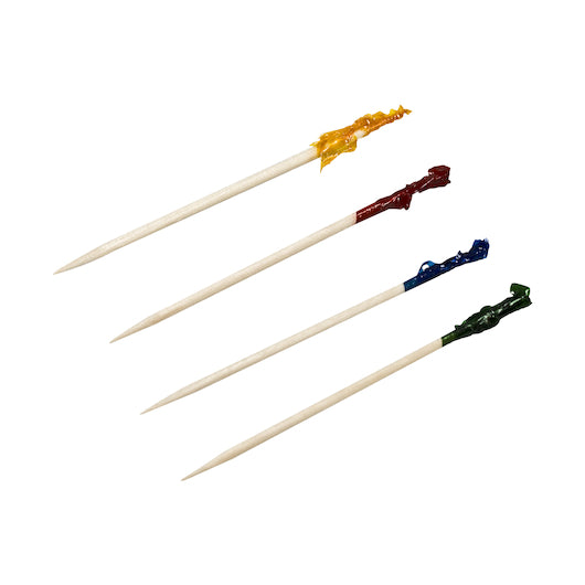 Handgards 4 Inch Frill Wood Pick, 10 x 1000 x 1000 each Case - Toothpicks & Skewers
