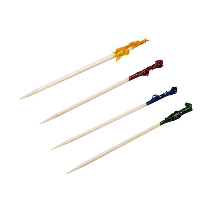 Handgards 4 Inch Frill Wood Pick, 10 x 1000 x 1000 each Case - Toothpicks & Skewers