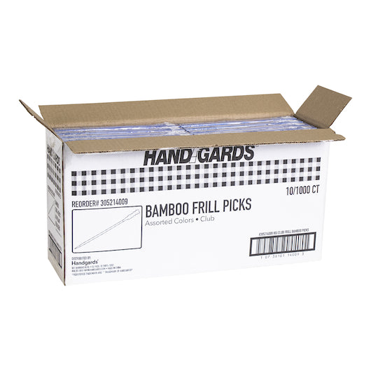 Handgards 4 Inch Frill Wood Pick, 10 x 1000 x 1000 each Case - DOT product image 5