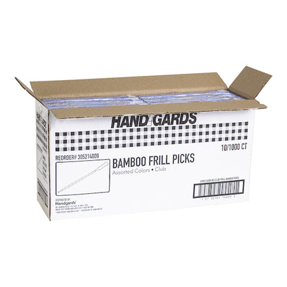 Handgards 4 Inch Frill Wood Pick, 10 x 1000 x 1000 each Case - DOT product image 5